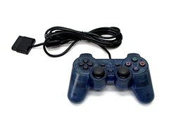 Sony Playstation (PS2) Dualshock 2 Controller Transparent Midnight Blue (Sunfaded) [Loose Game/System/Item]